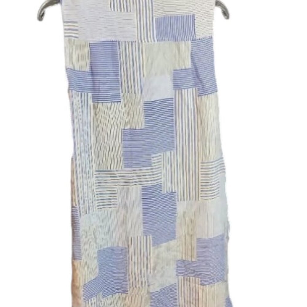 Equipment Michaela Linear Patchwork Silk Dress-St… - image 7